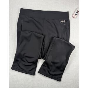 NEW FILA SPORT Wide Leg Yoga Sweat Pants Women Medium Leggings Back Athleisure